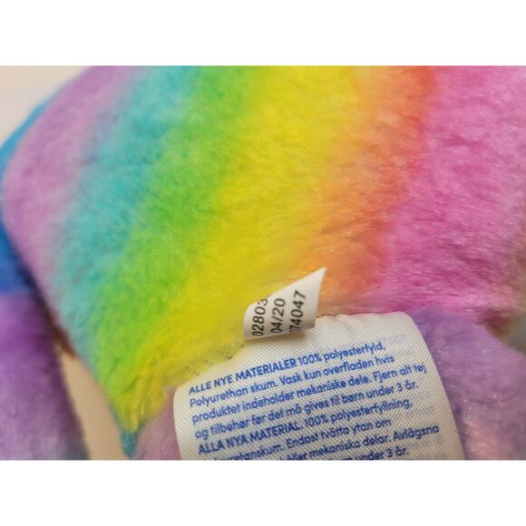 Build A Bear BAB 2020 Rainbow Striped Panda Plush Stuffed Animal Toy 16" - Picture 6 of 7